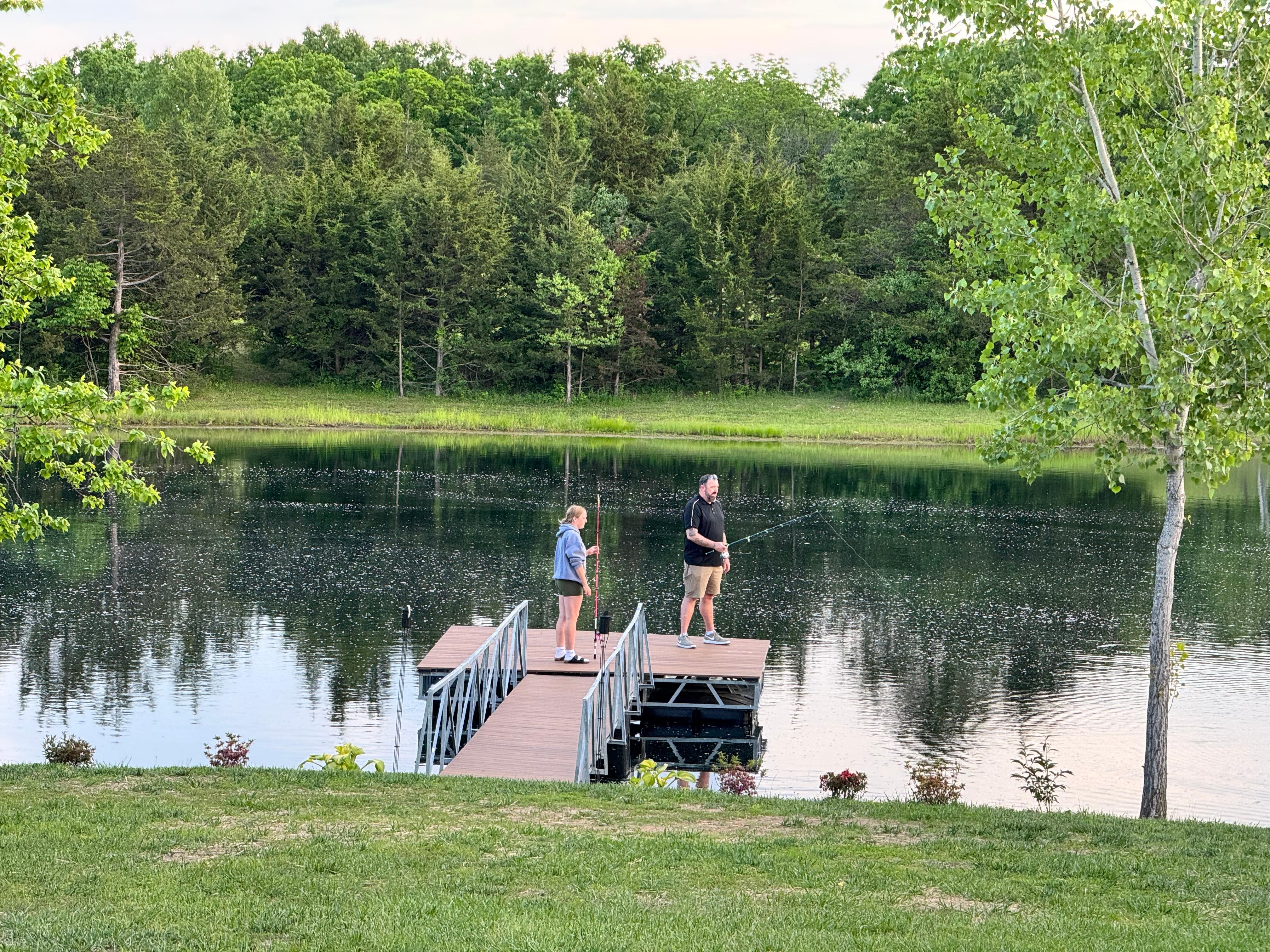 Hosts provided fishing poles and even bait - we caught (and released) about ten fish!