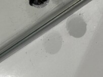 Sink covered in hairs and marks again this had been missed