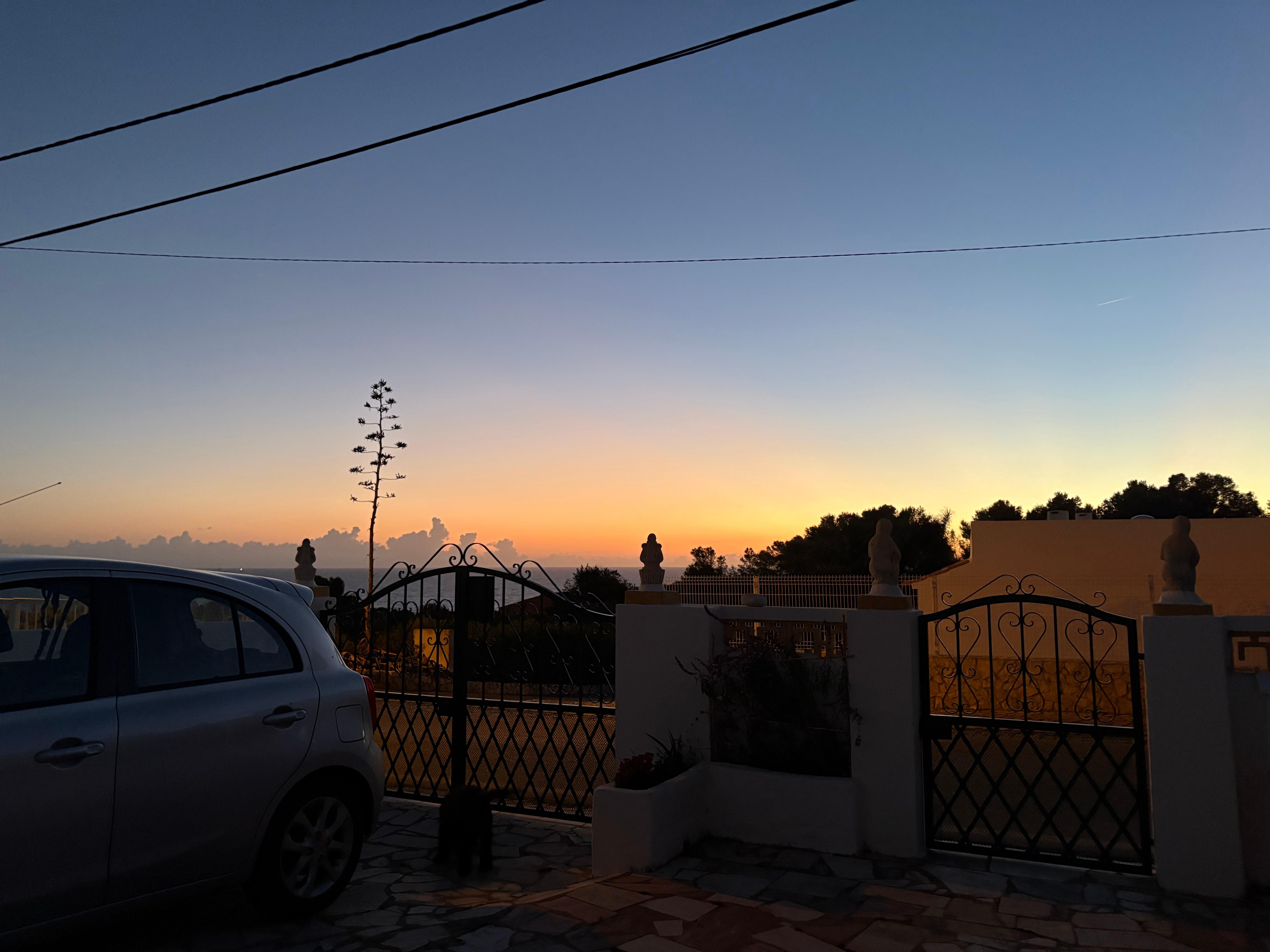 Sunset from seating area