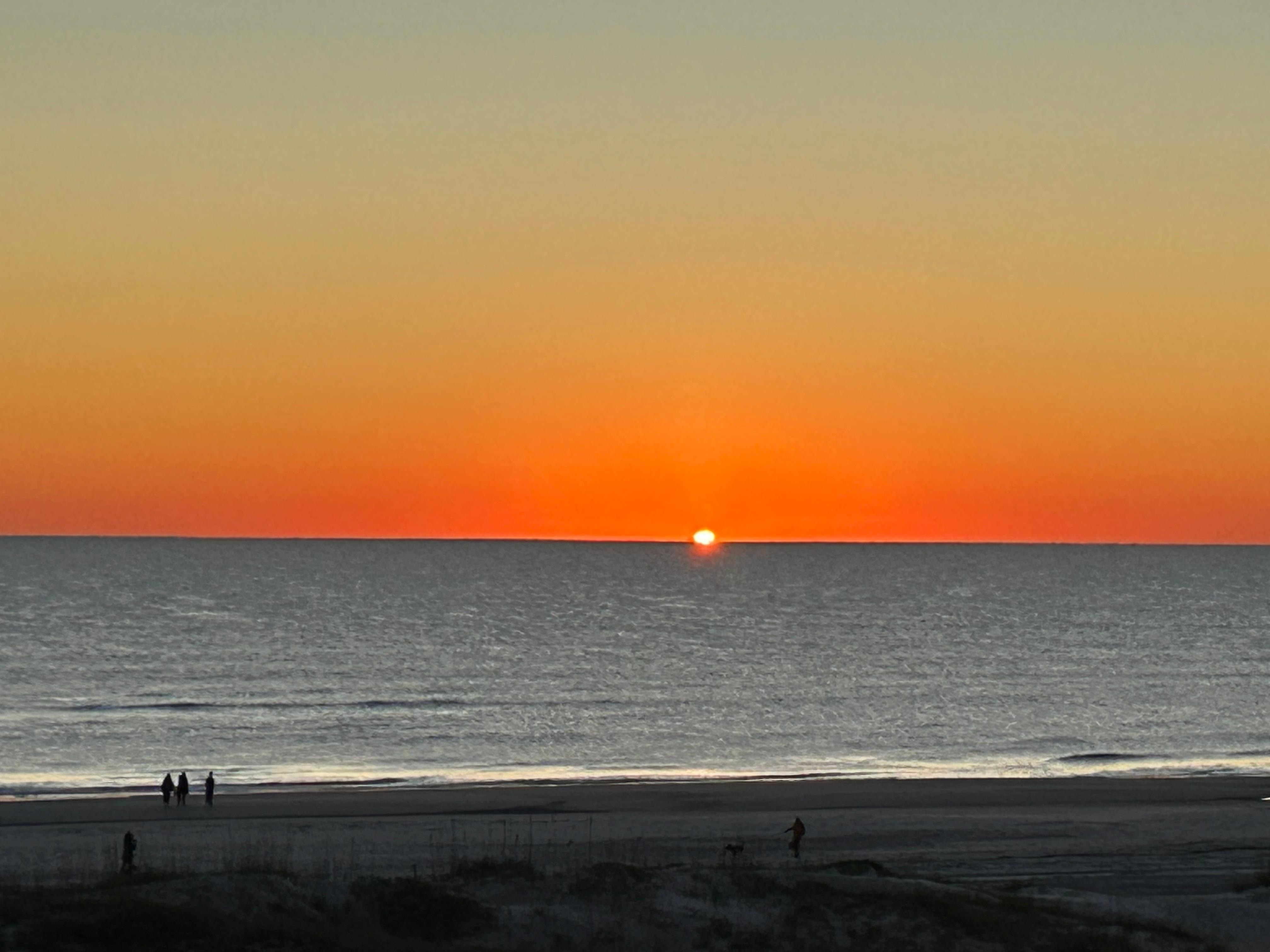 Sunrise from our balcony 