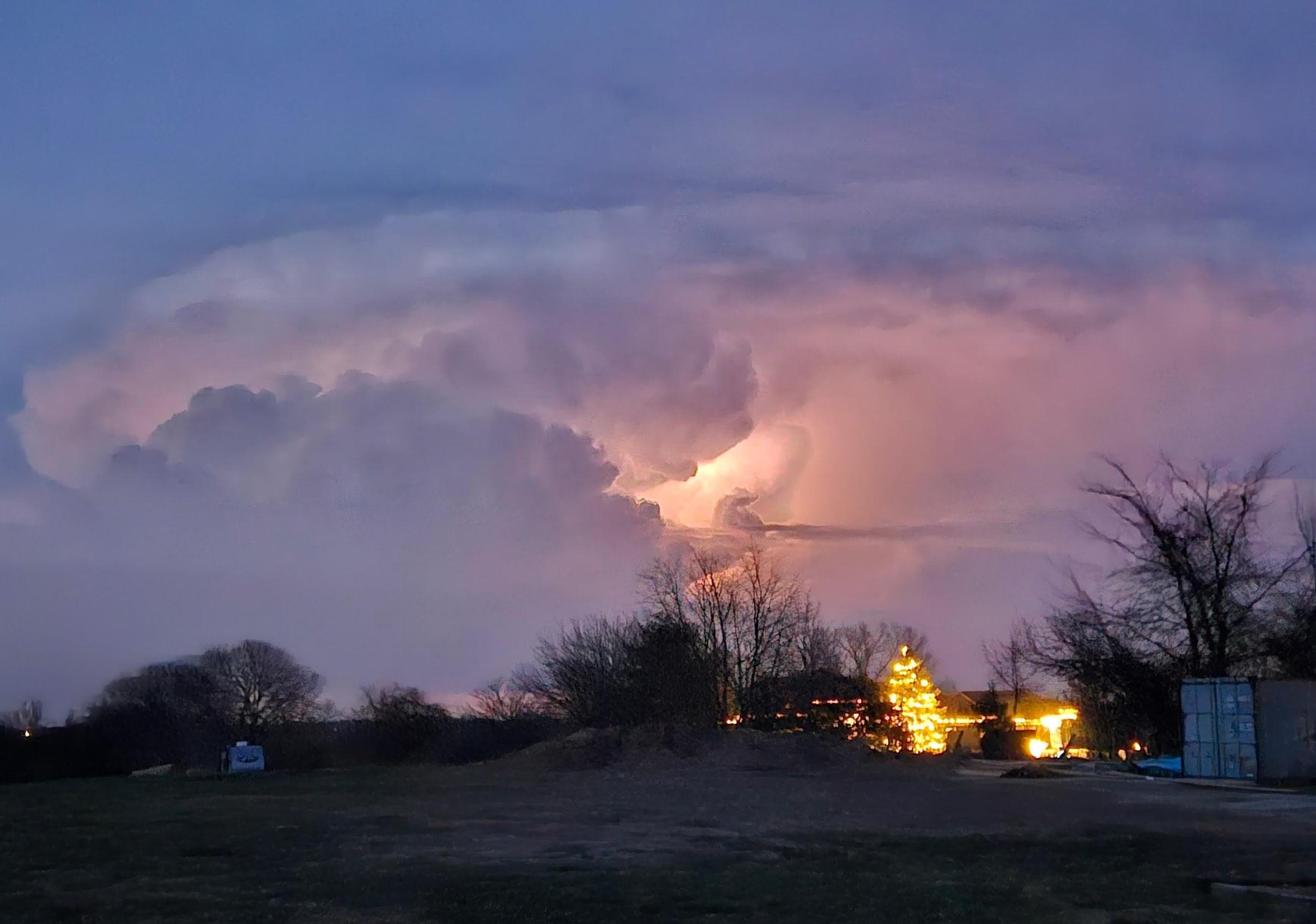 Most active thunder storm I have ever seen from the front porch.