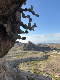 From the Apache cave that you can hike to across the street
