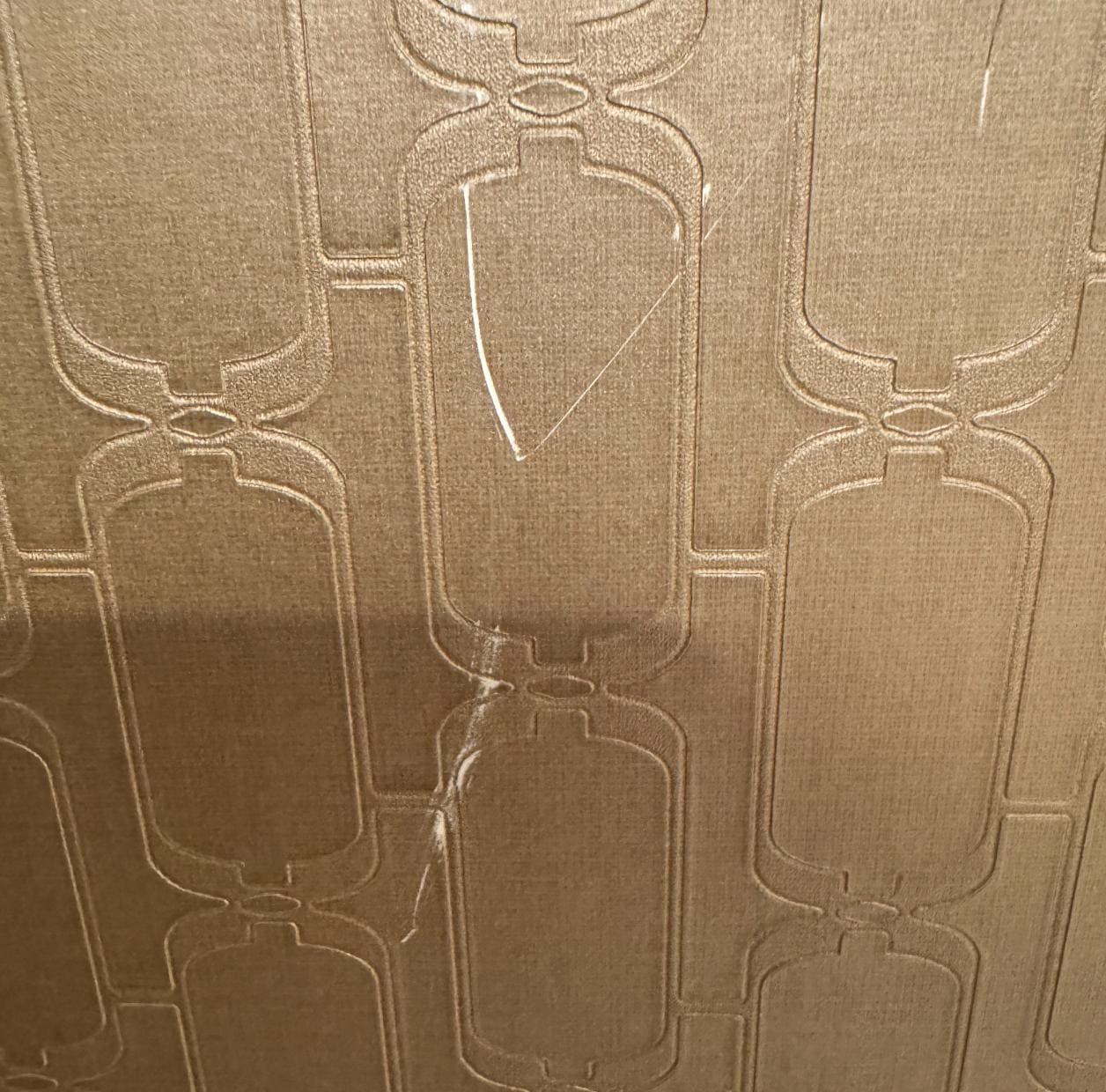 Scratched bathroom wallpaper 