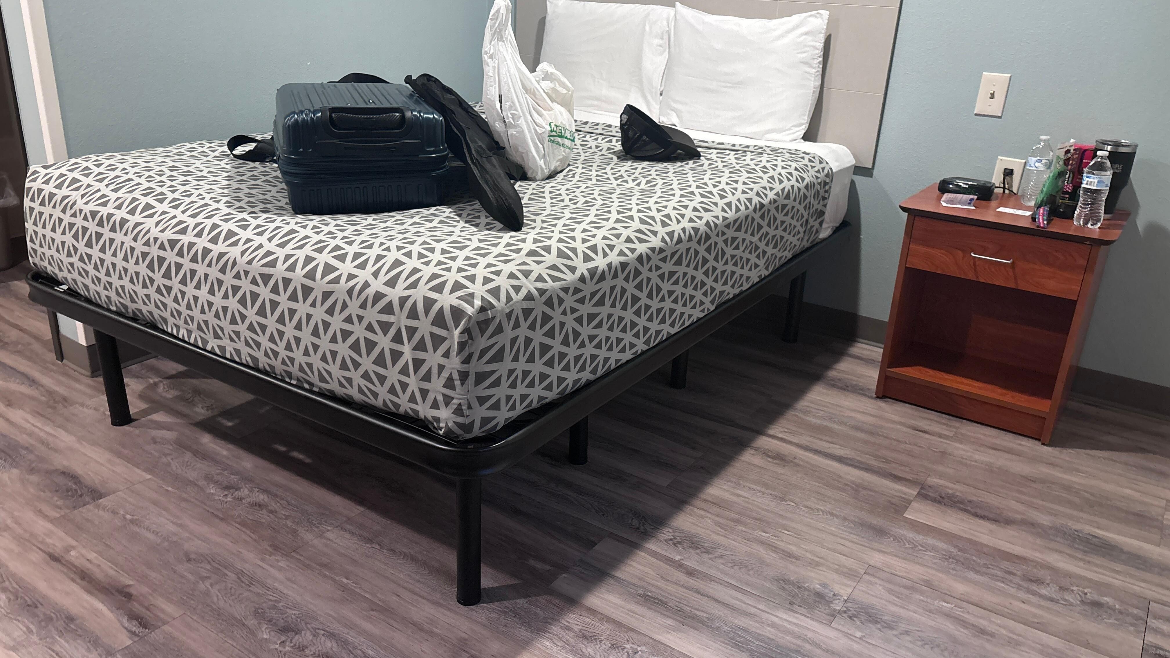 Queen sized bed.