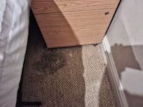 Stain on nedroom floor our children staying in