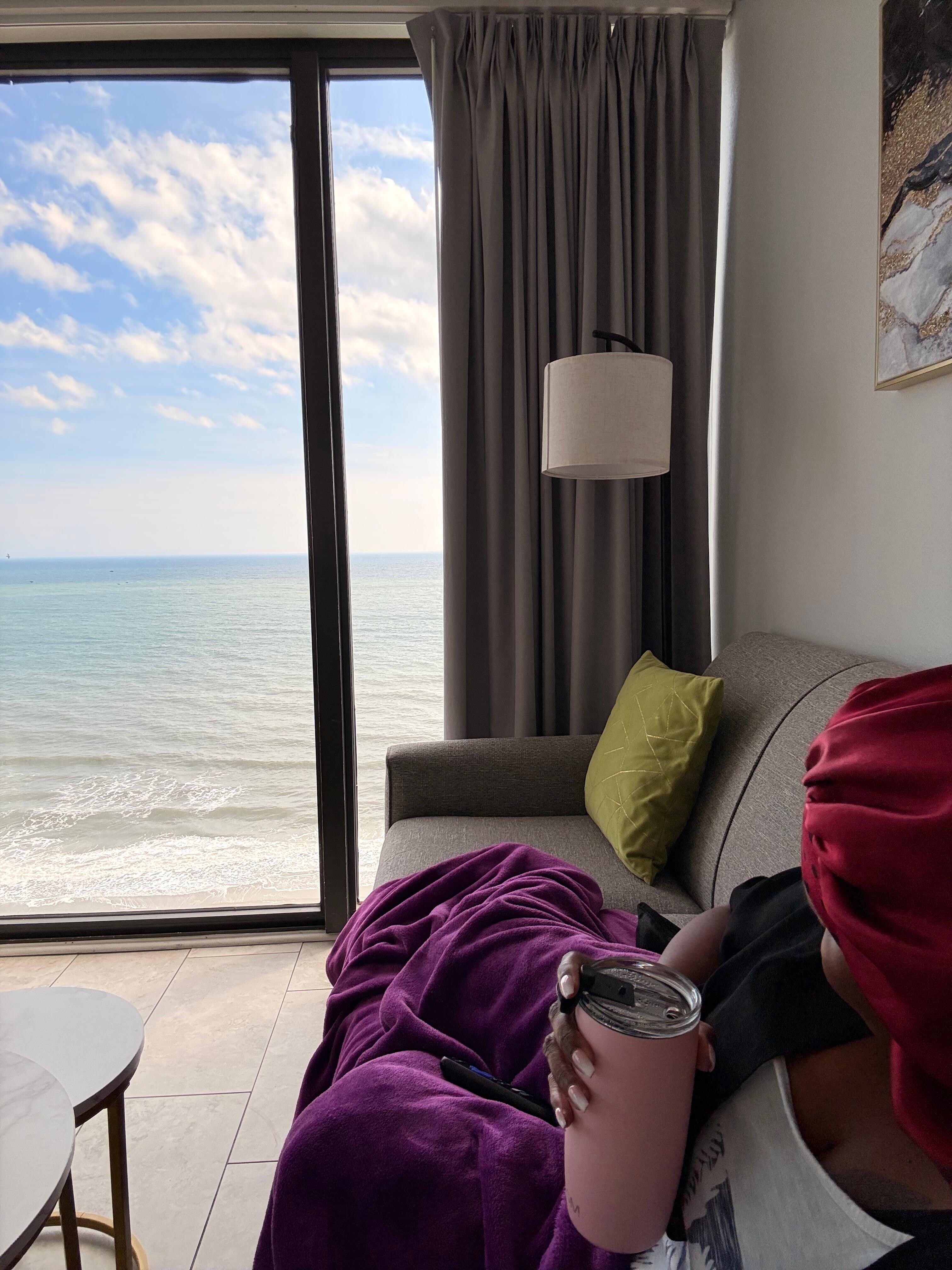 Morning coffee and the Atlantic…the ultimate chill. 