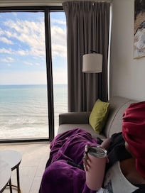 Morning coffee and the Atlantic…the ultimate chill.