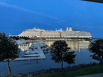 Cruise ship from the balcony.