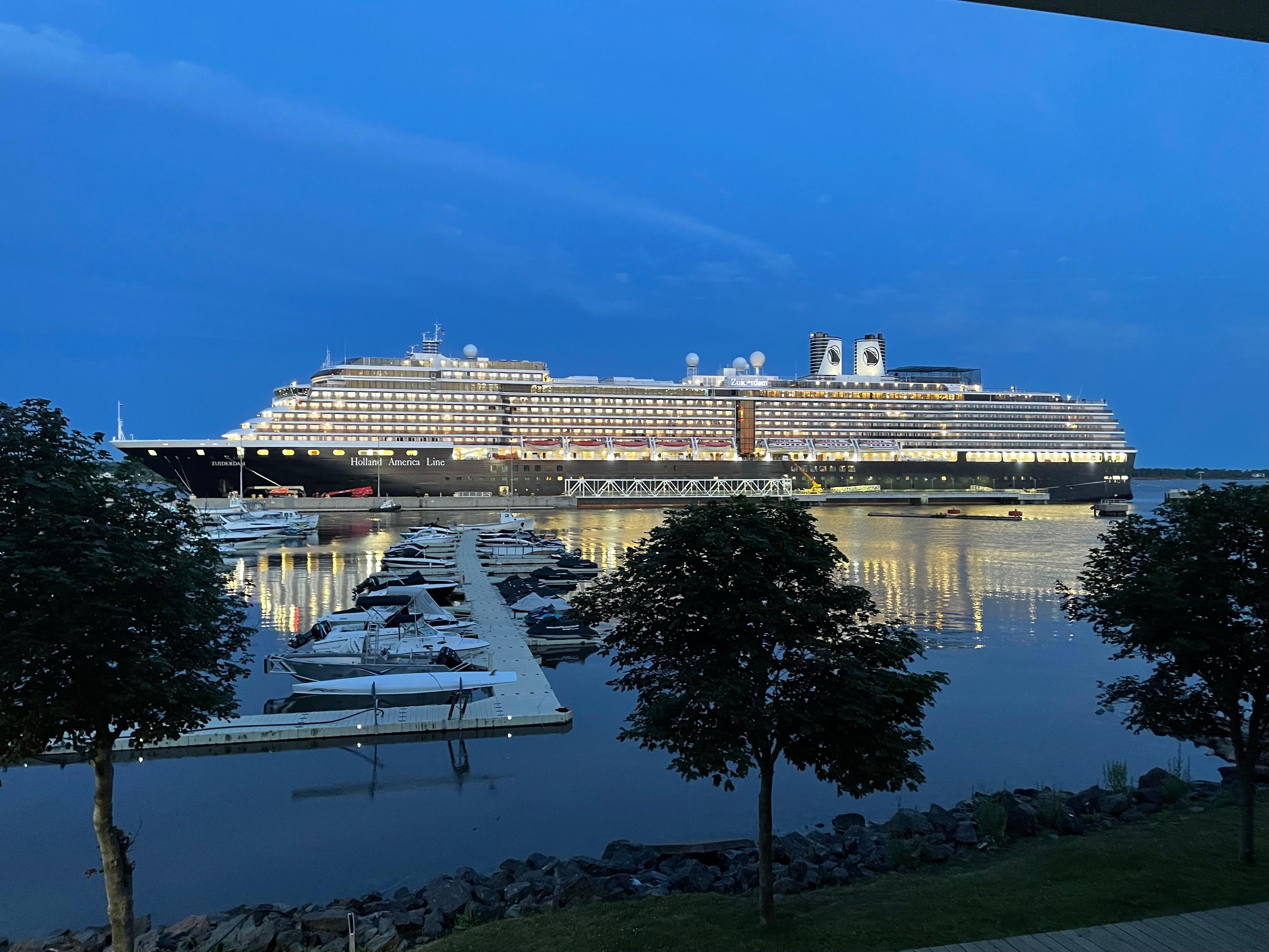 Cruise ship from the balcony. 