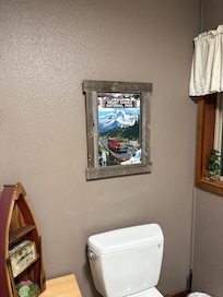 Loved the cute framed Mt. Rainier posters throughout