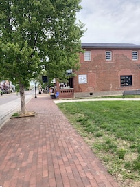 Bike shop bakery next to park