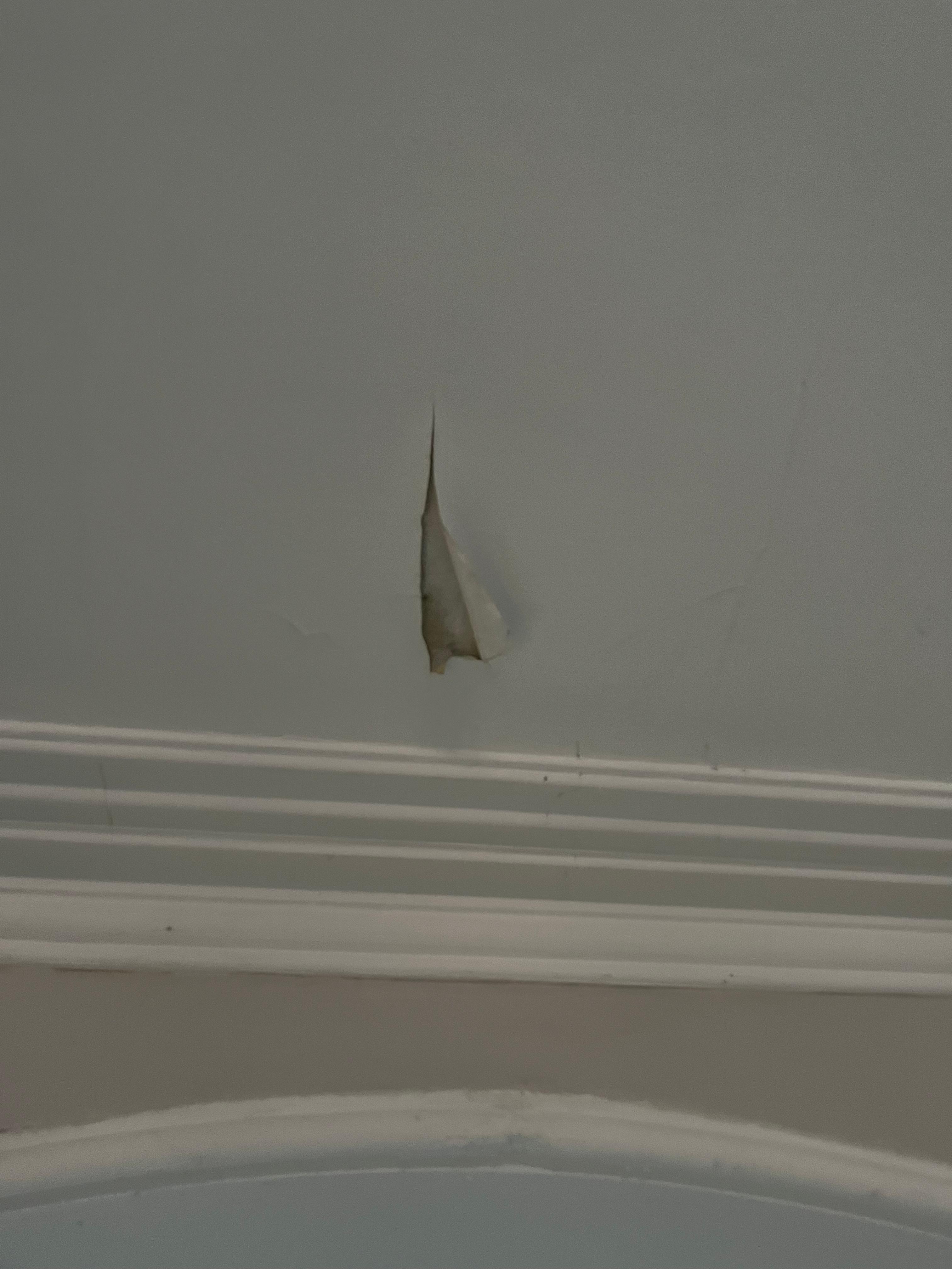 peeling paint in entry