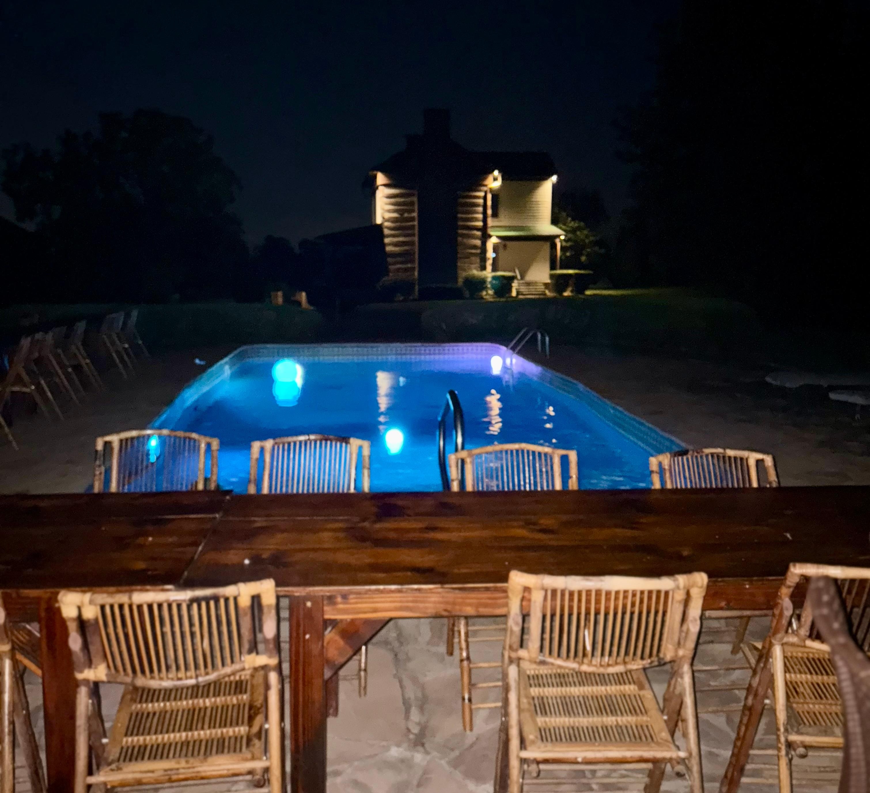 Pool at night