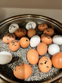 Besonders lecker die beschrifteten Frühstückseier:)