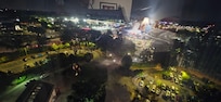 A glance at one of the parking lots from room