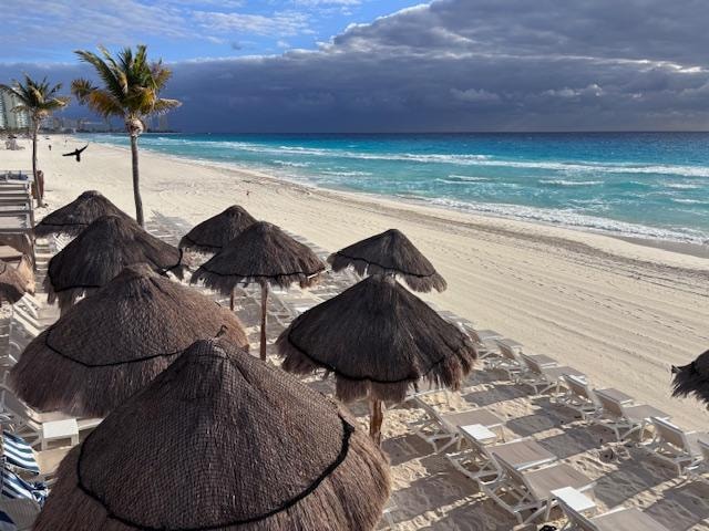 Morning view of the quiet beach.