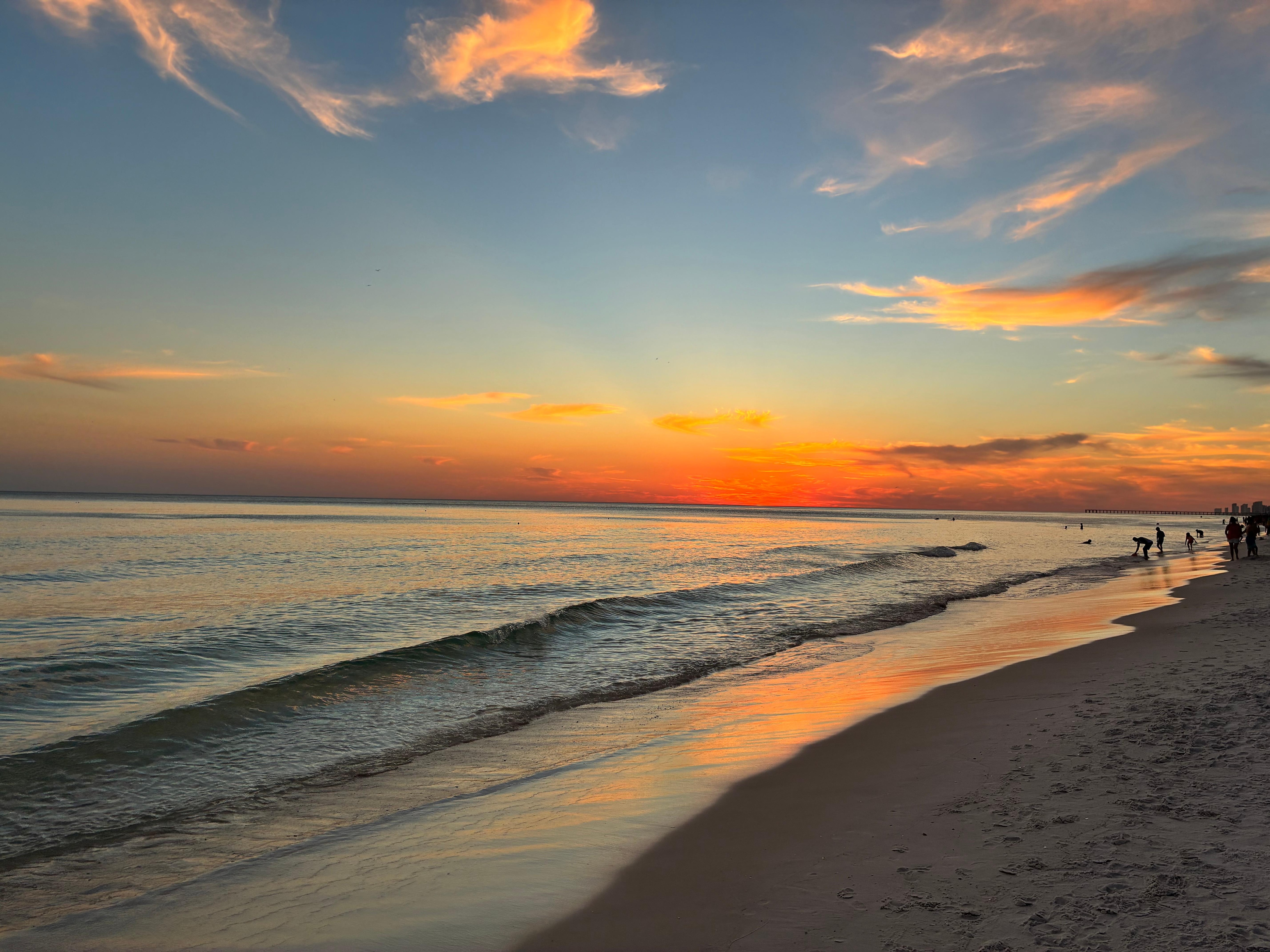 Sunset view from the beach in front of the condo. 