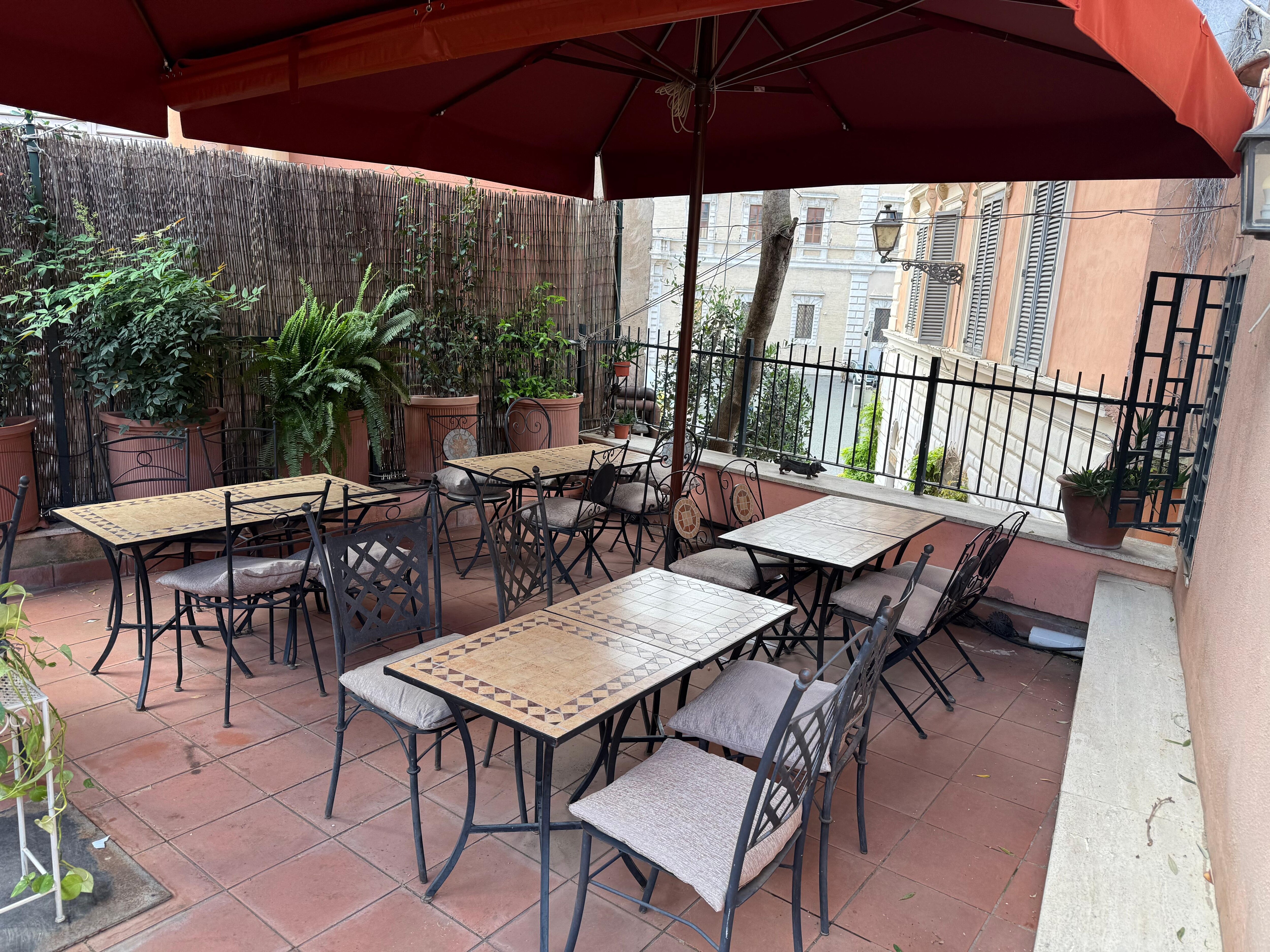 Plenty of seating on the gorgeous terrace 