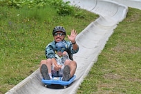 The organiser of our holiday son Andrew with his daughter Frankie