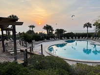 Sunrise over the pool and beach!