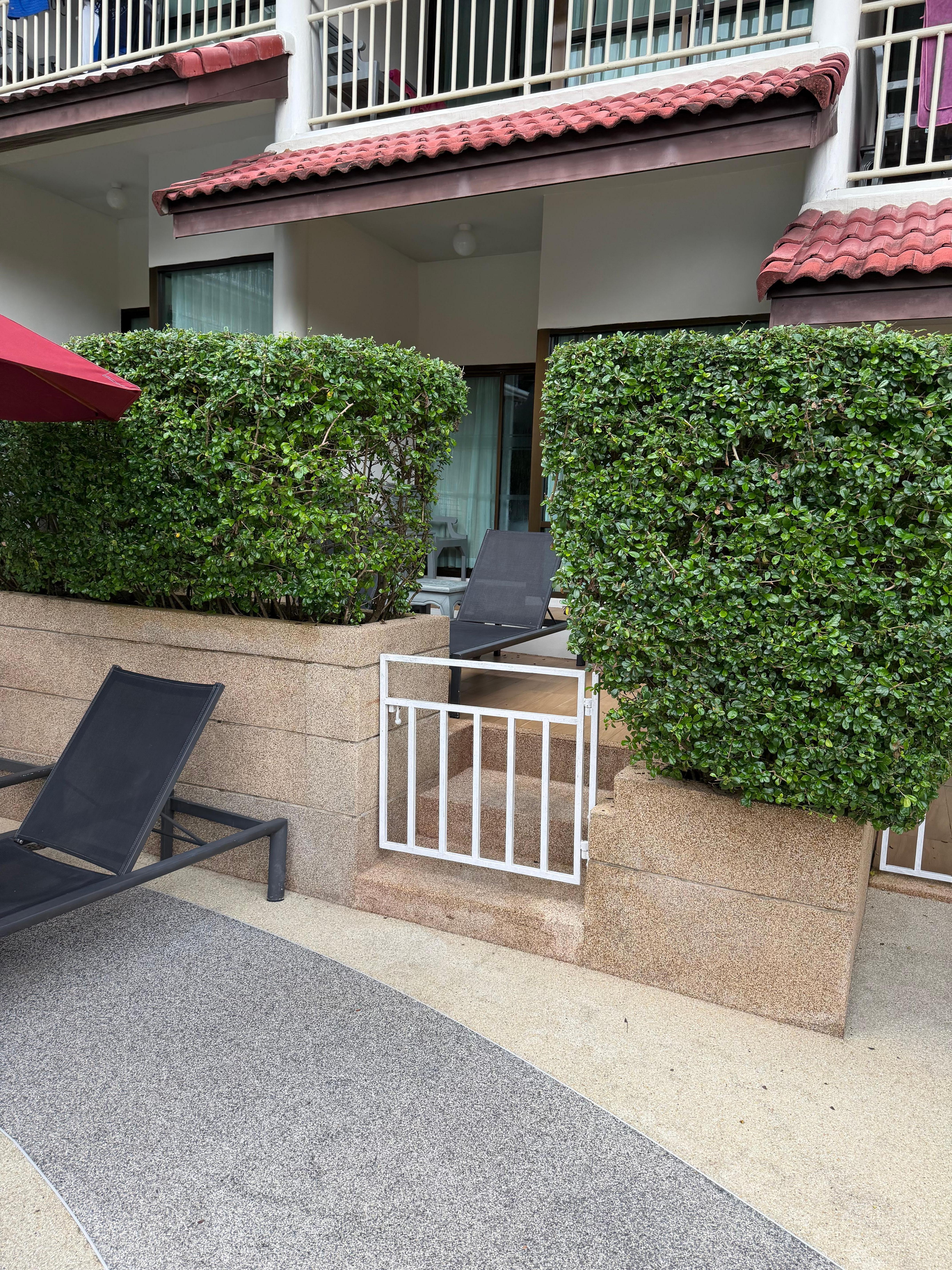 Our room walks out to the pool