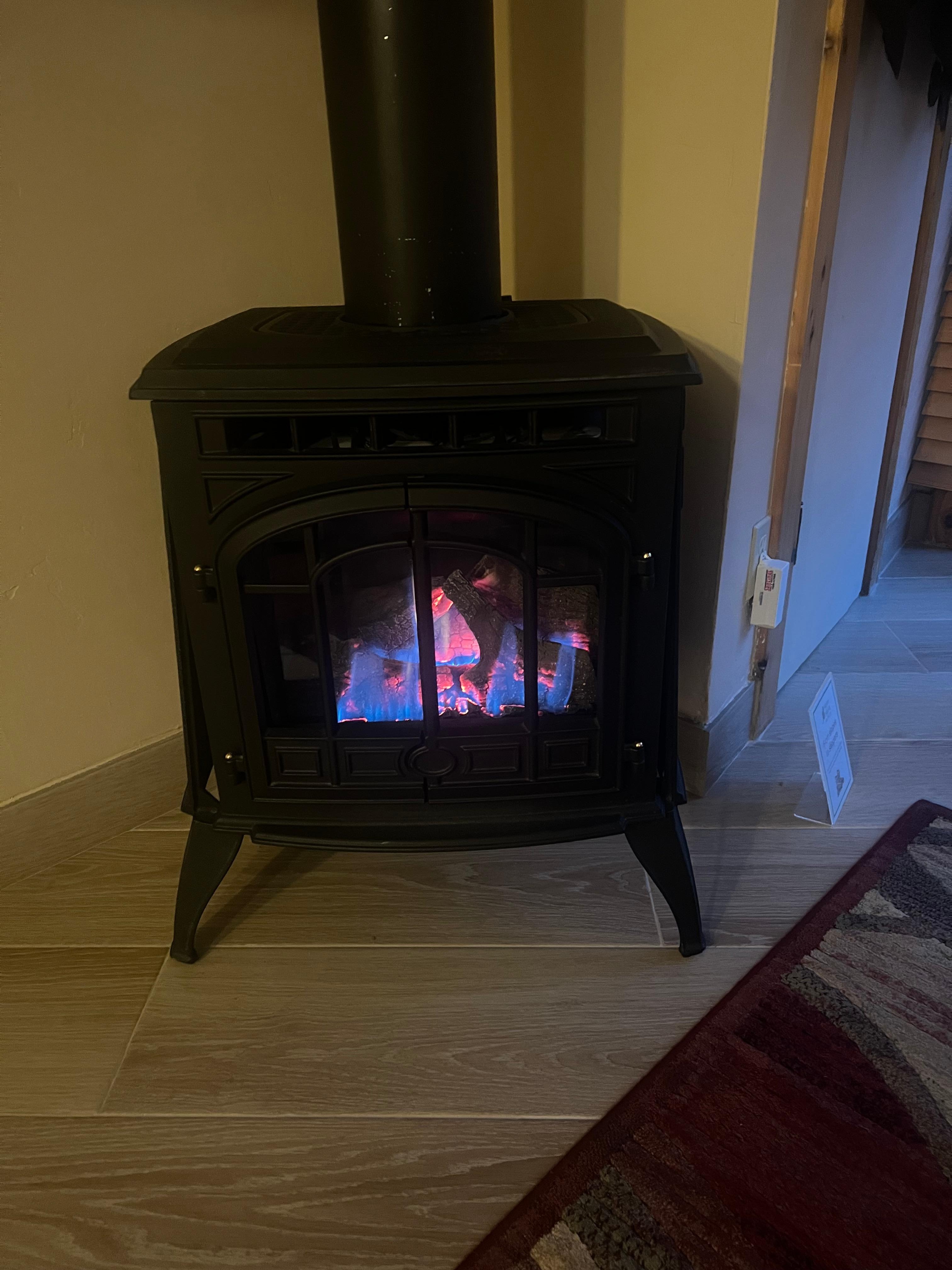 The gas stove really does a great job of heating the condo. 