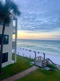 Beautiful beach view from balcony