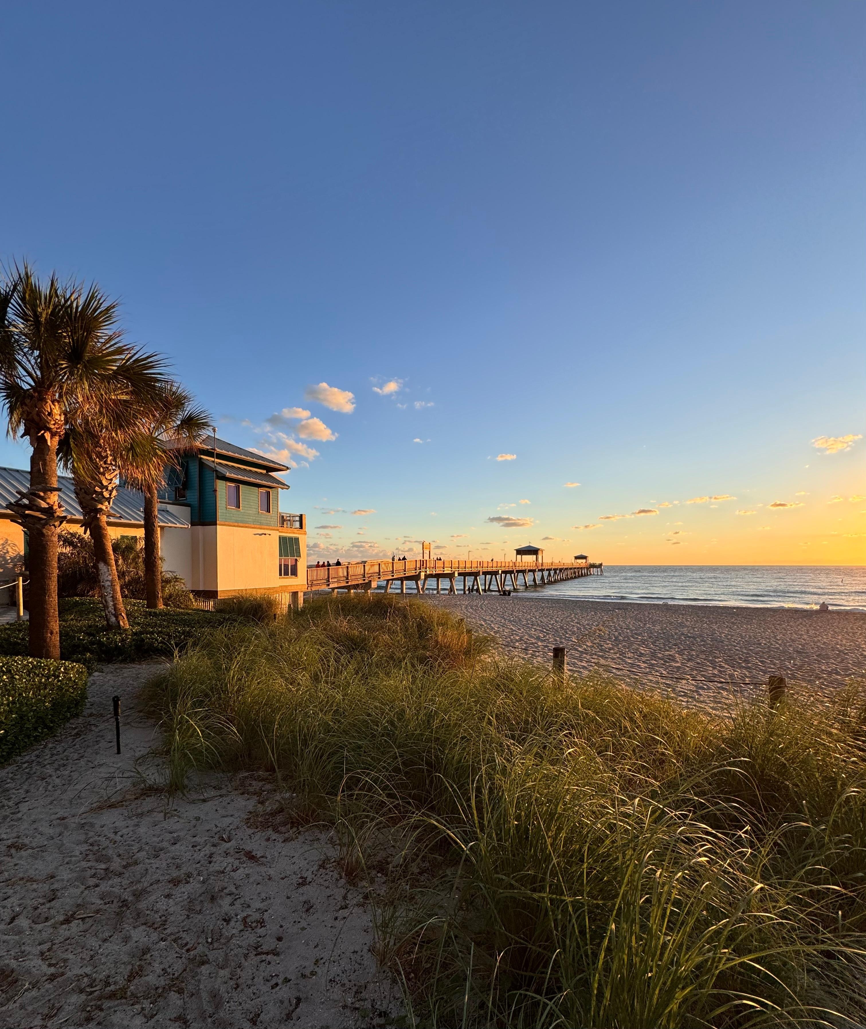 Steps outside the hotel entrance 