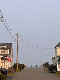 Outside the house