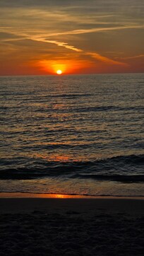 Local beach sunset less than 10 minutes away.