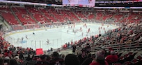 Close to the Lenovo Center, watched a Carolina Hurricanes game.