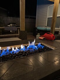 The added fire pit was perfect for sitting out in the evenings.