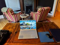Enjoying the front sitting room.
