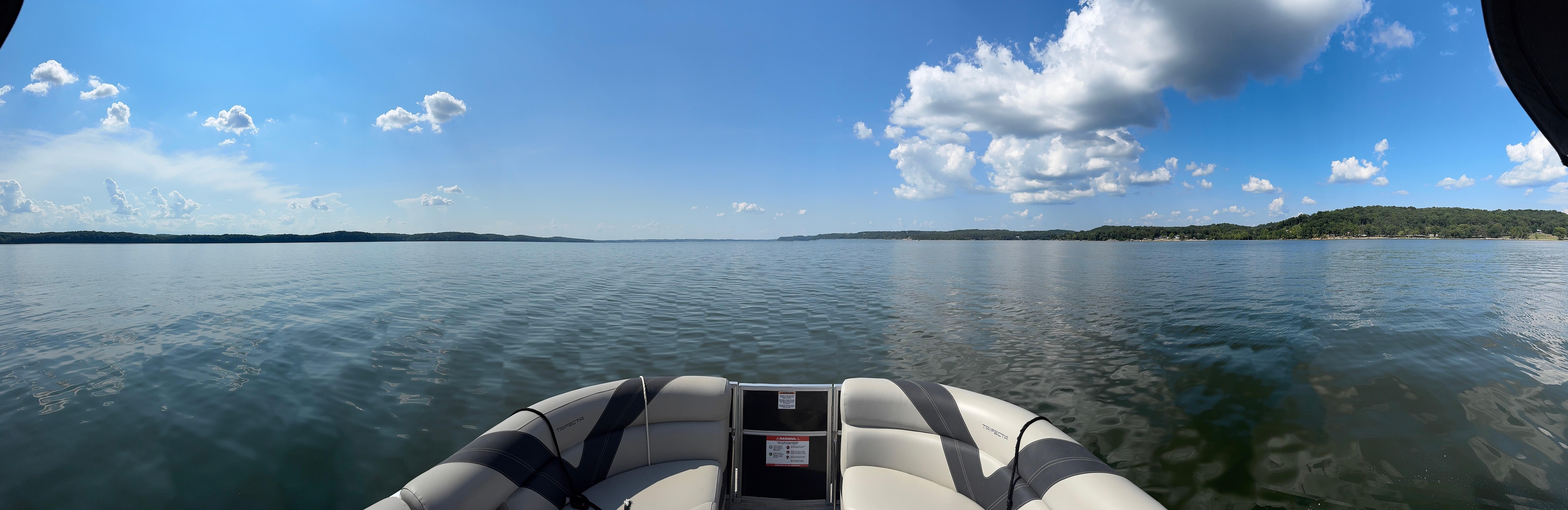 View from back of boat rental