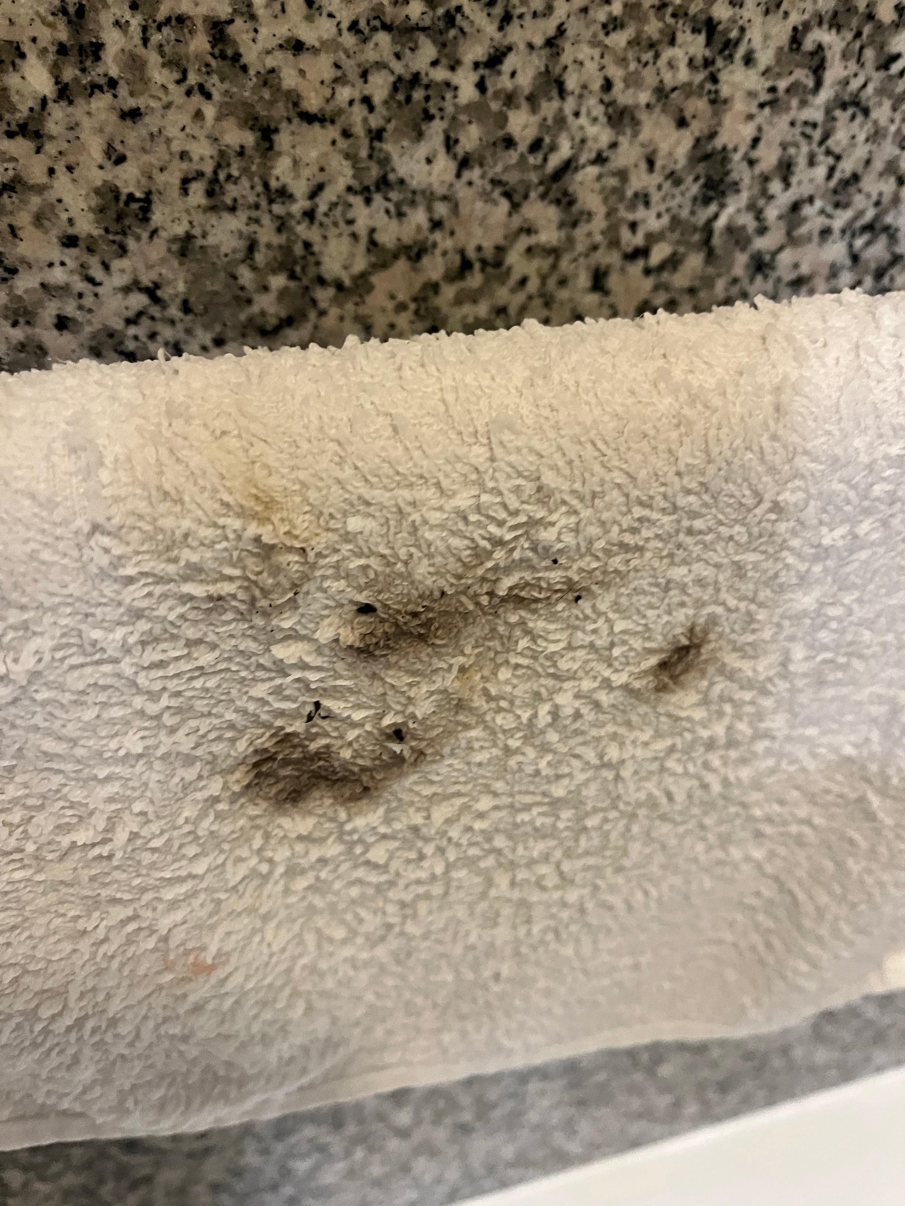 Rag where I tried cleaning the tub