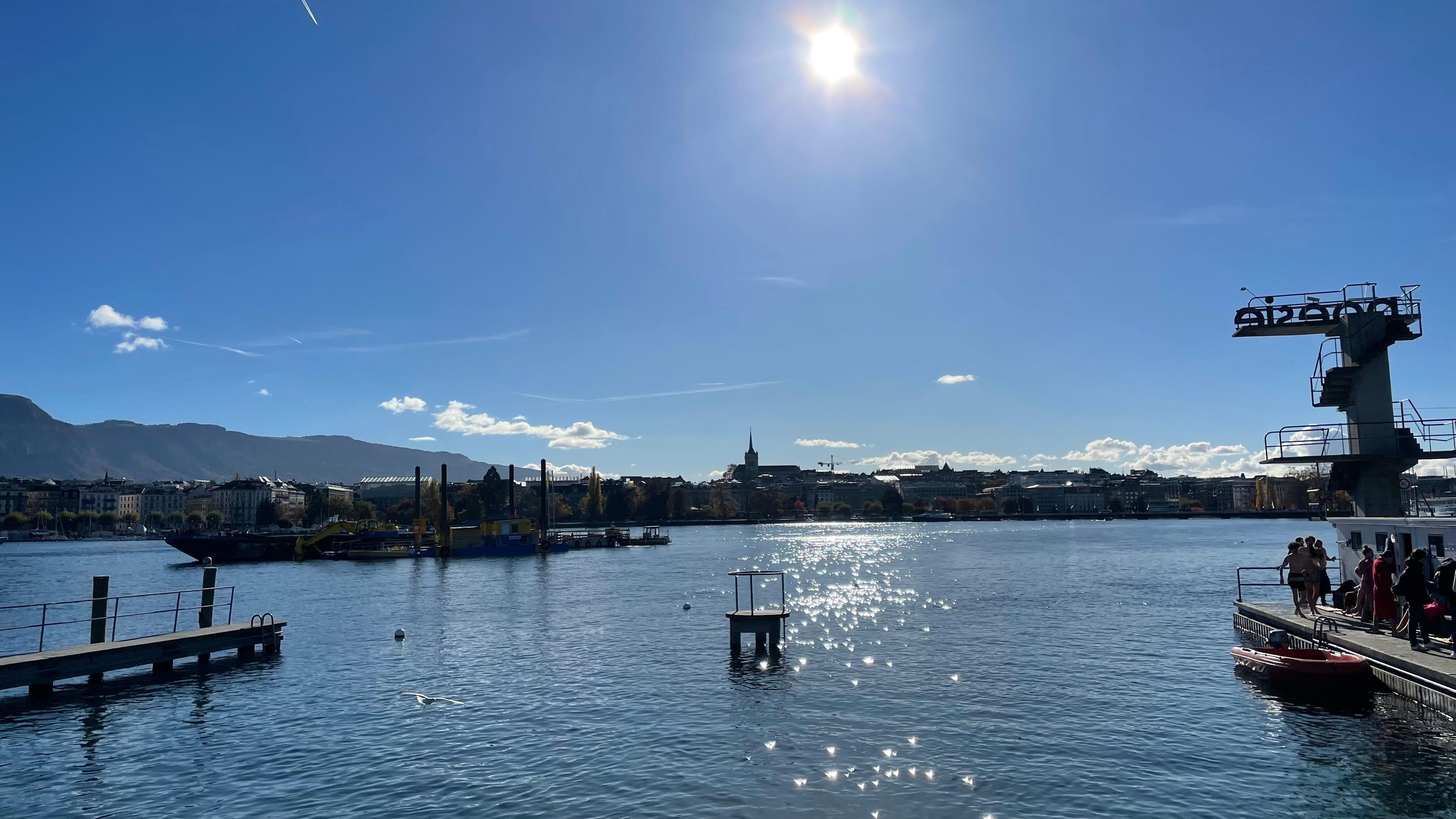 Lake Geneva from our mid day walk
