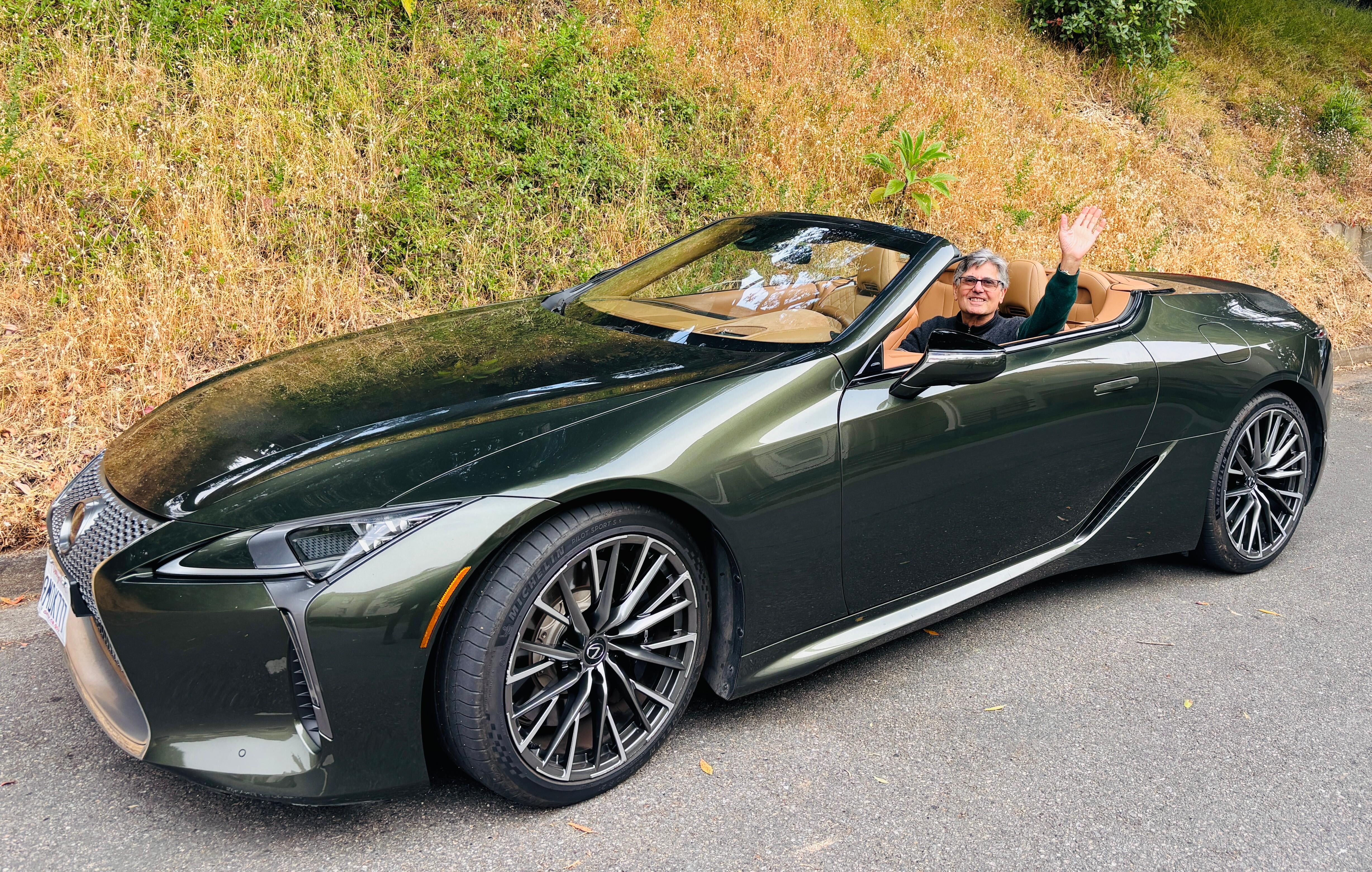 We “borrowed” Convertible Lexus for a short drive to Sausalito.