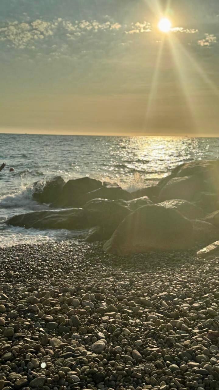 Sunset at the beach. 