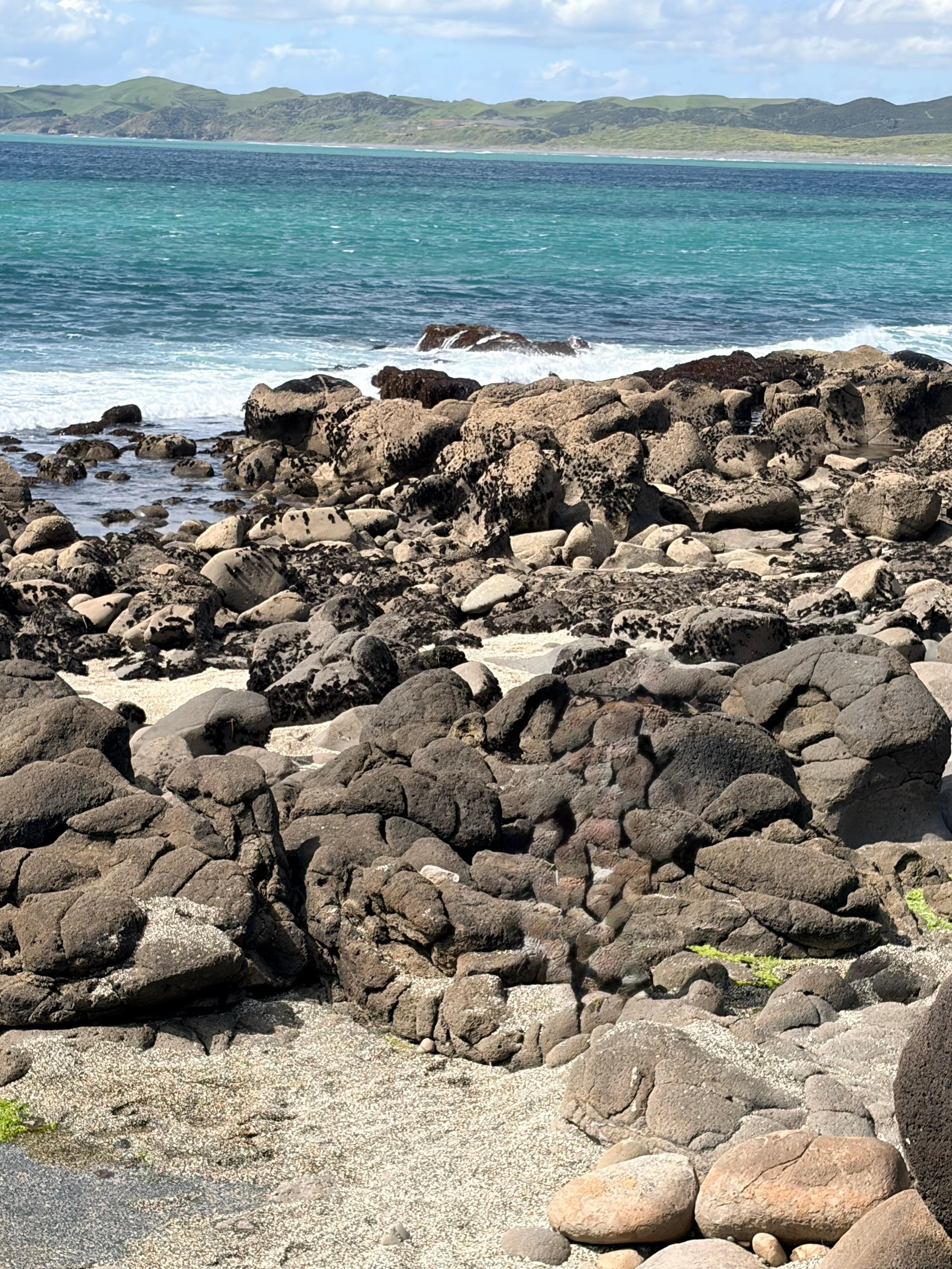 Beach below the house.