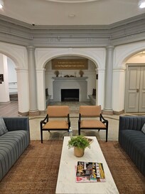 Hotel lobby just inside entrance.