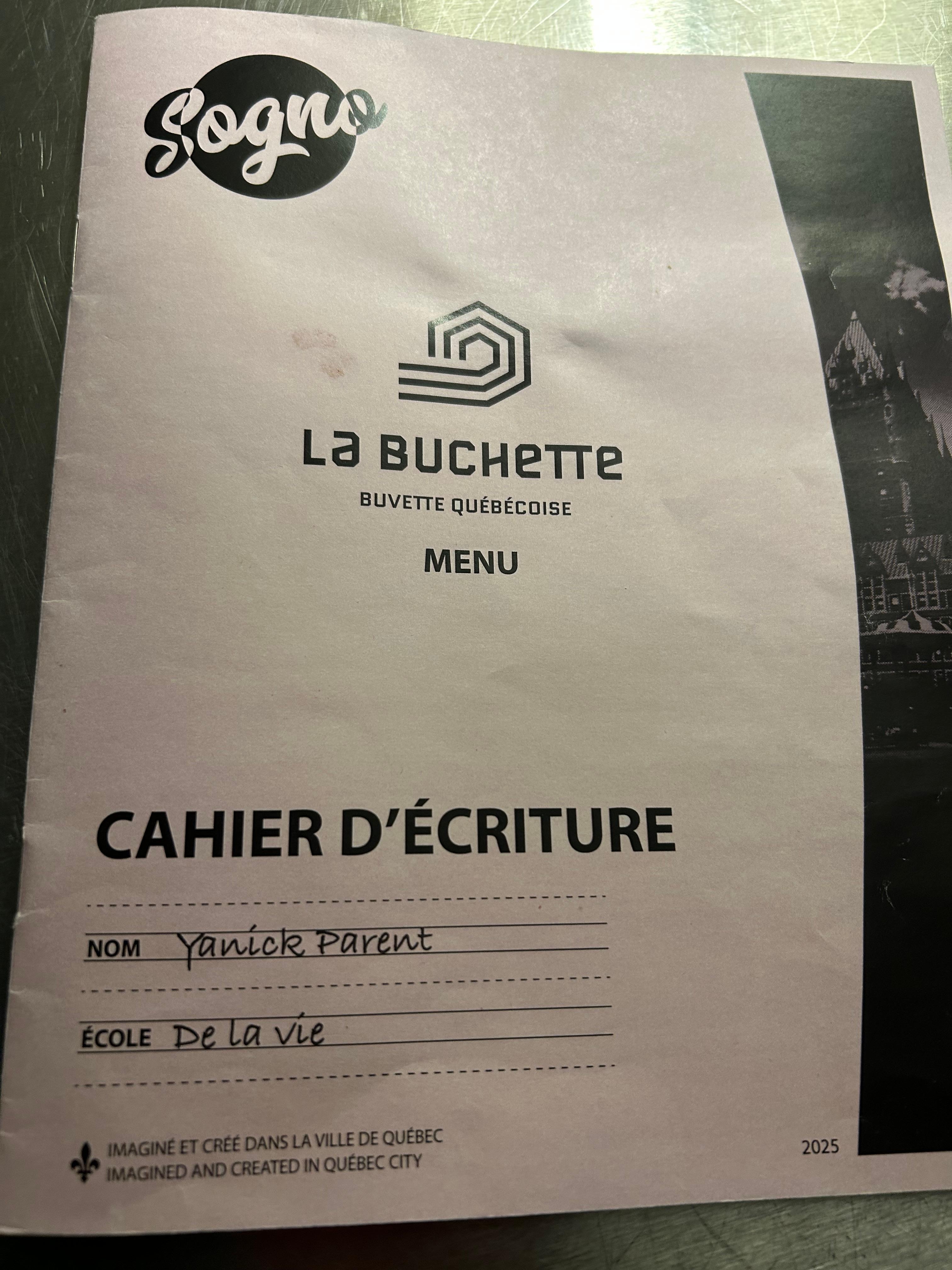 Great food at the onsite restaurant La Buchette