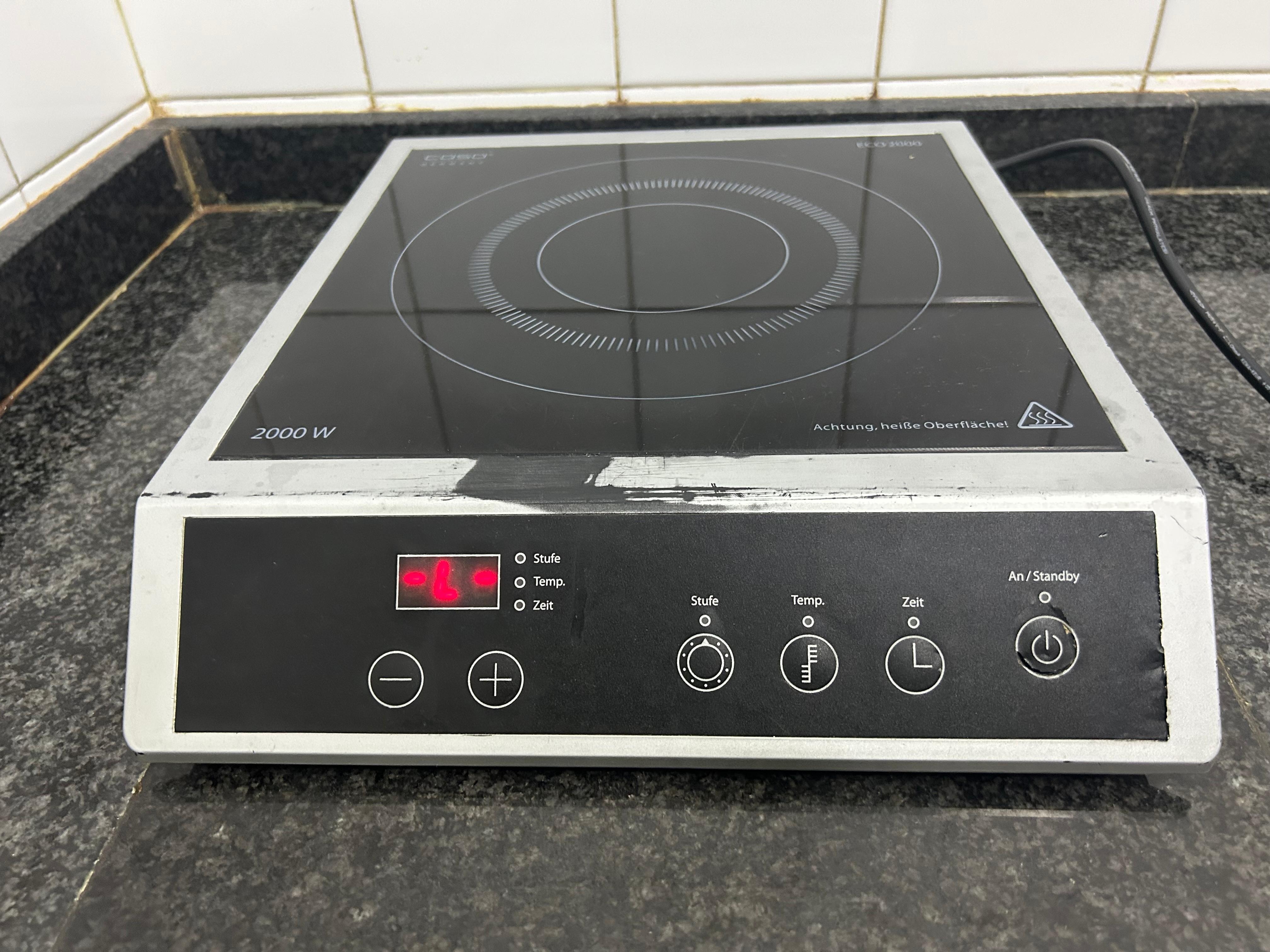 Il fornello (istruzioni in tedesco) con unica piastra 