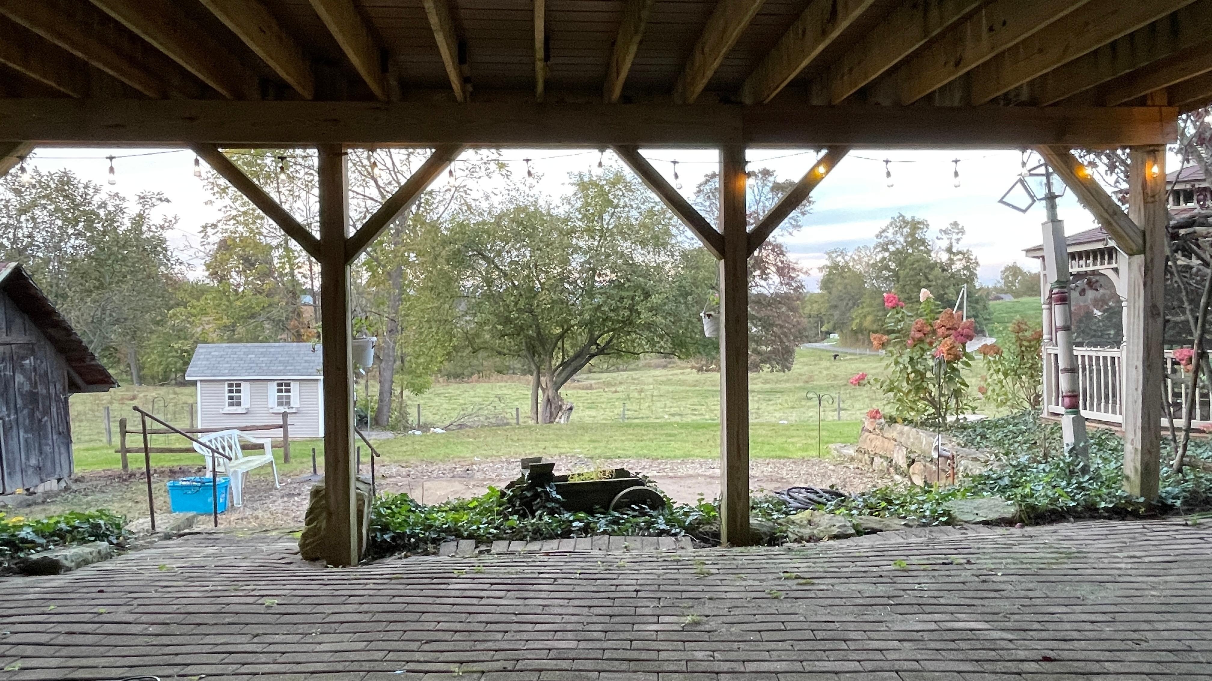 View from the swing outside our rook Summer Breeze.