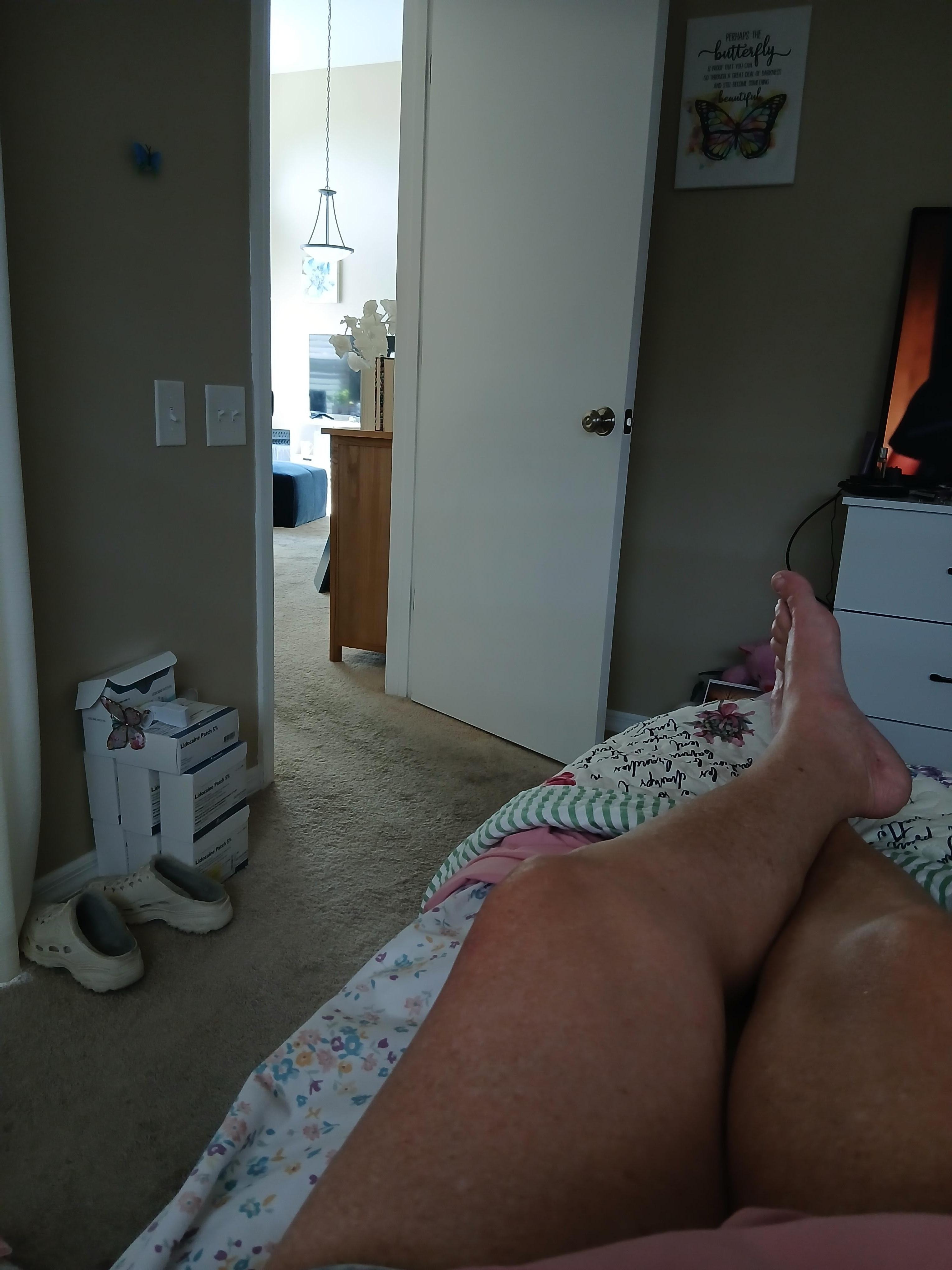 The shower walls have mold deep inside & chipped tiles