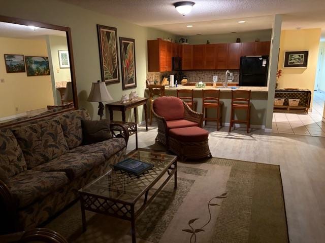 living room and kitchen