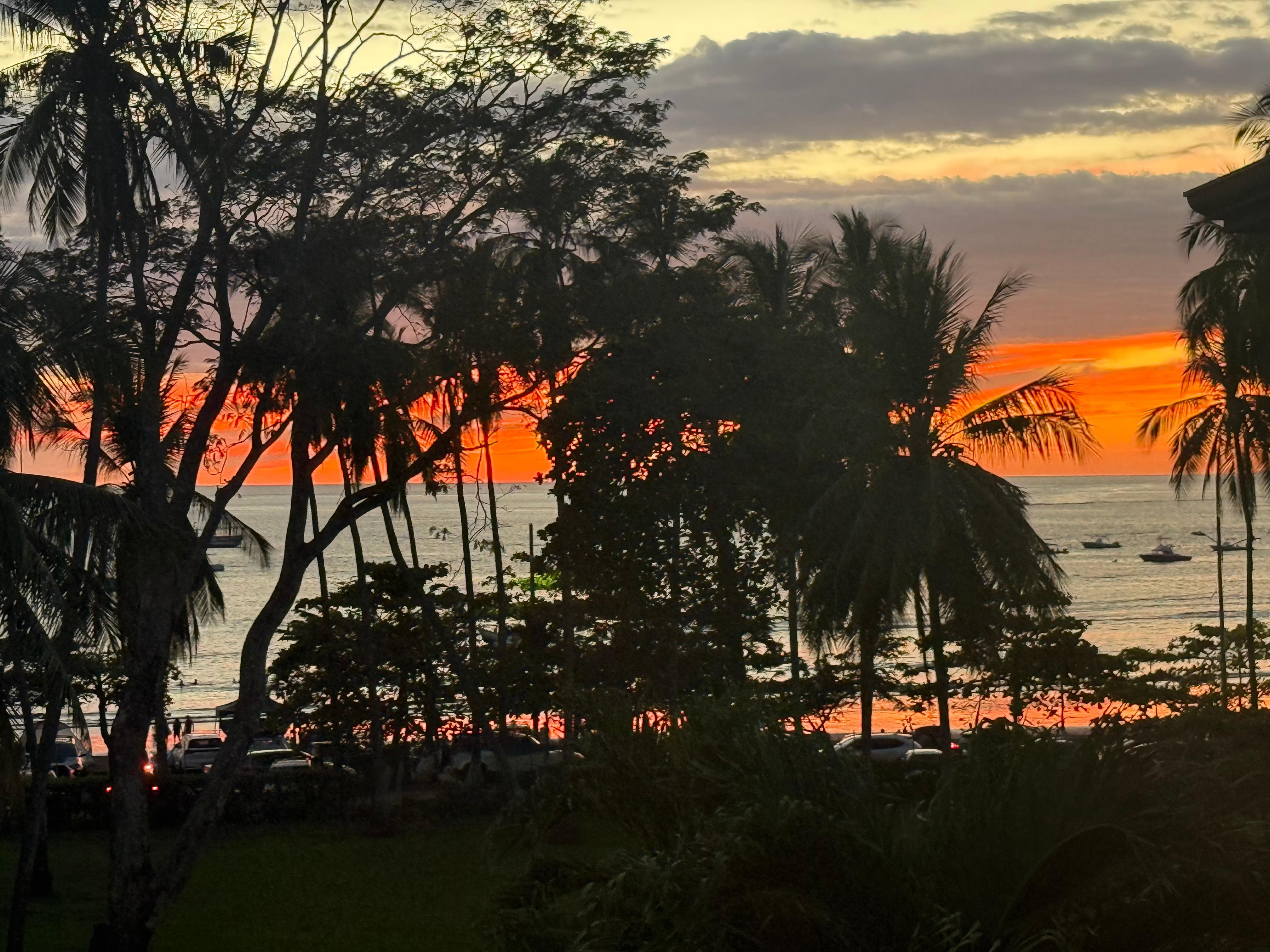 Sunset view from the terrace