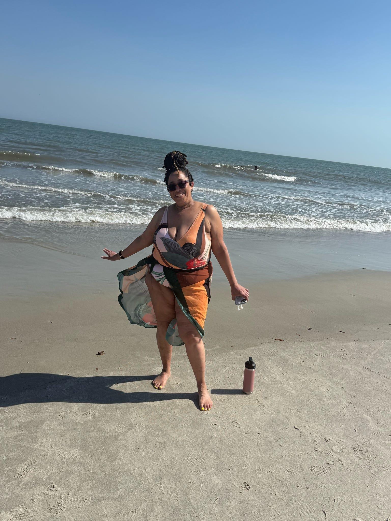 The weather on my birthday was perfect for a walk on the beach 