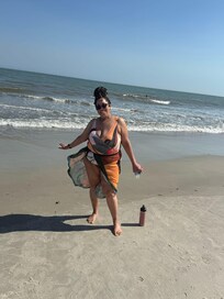 The weather on my birthday was perfect for a walk on the beach