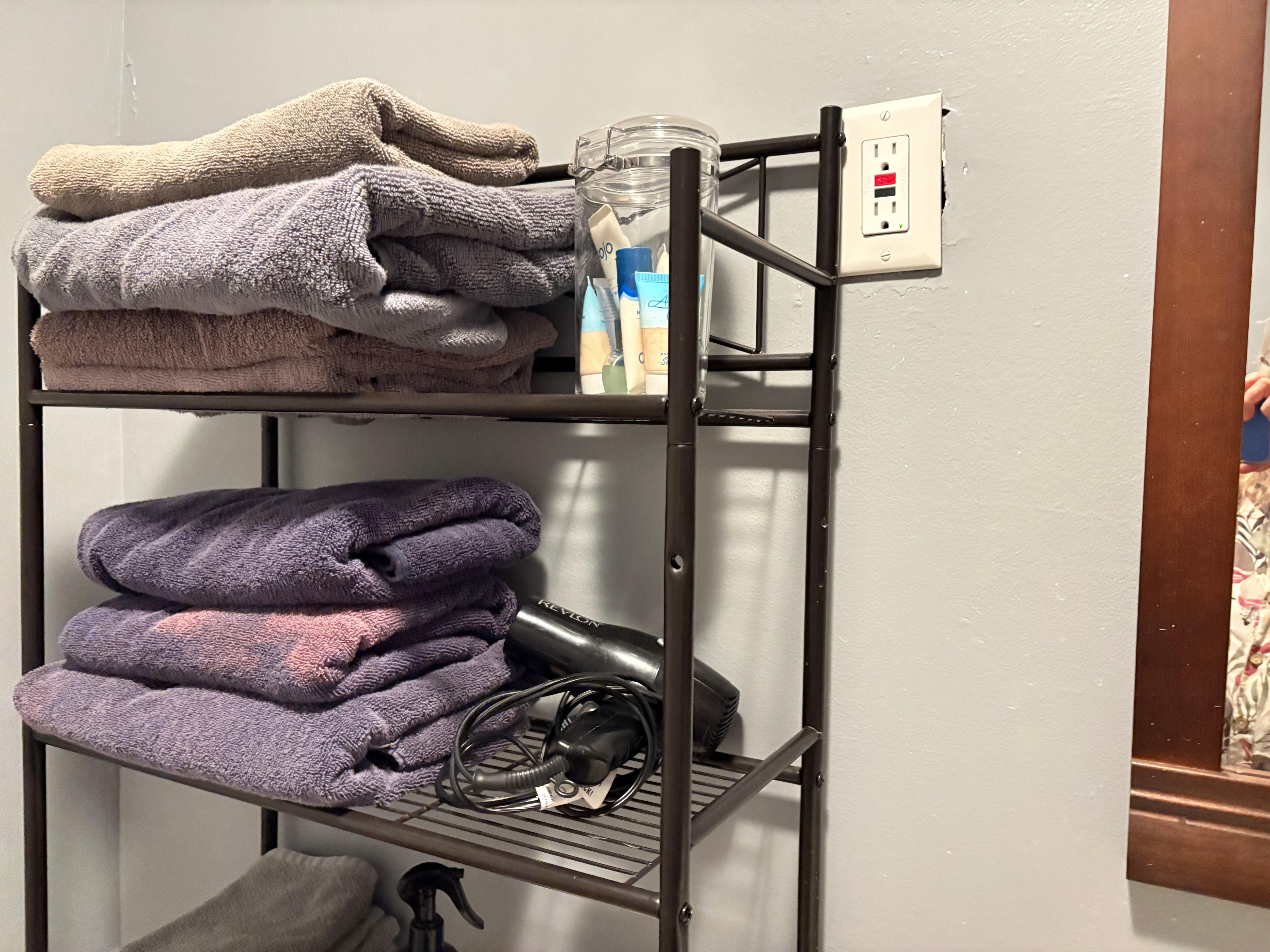 Stained but clean towels