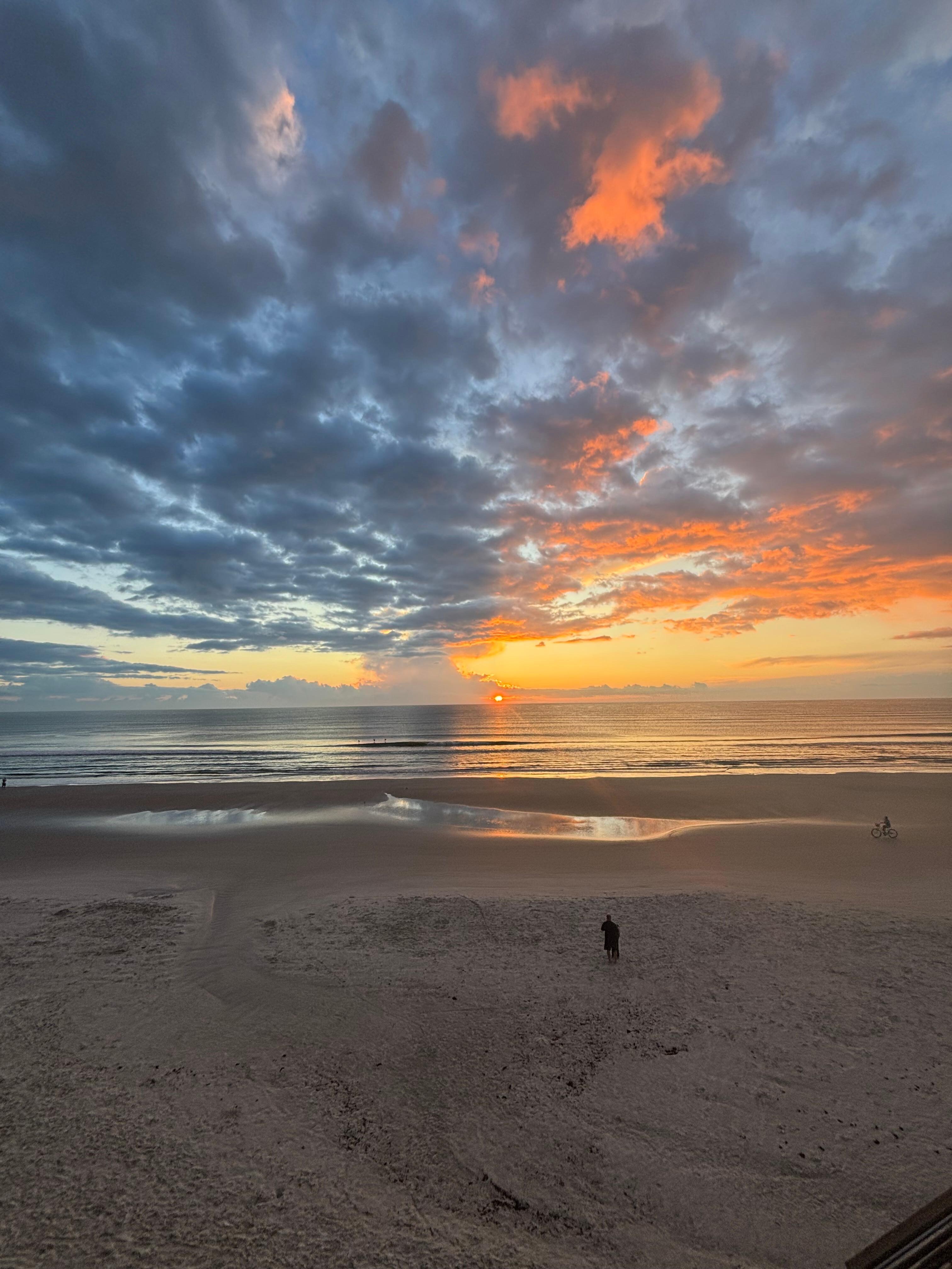 Balcony view at sunrise 